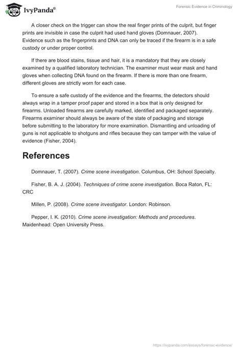 Forensic Evidence In Criminology Words Essay Example