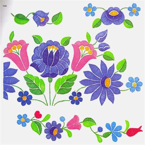 Flowers From Kalocsa Hungarian Embroidery Embroidery Patterns Chain