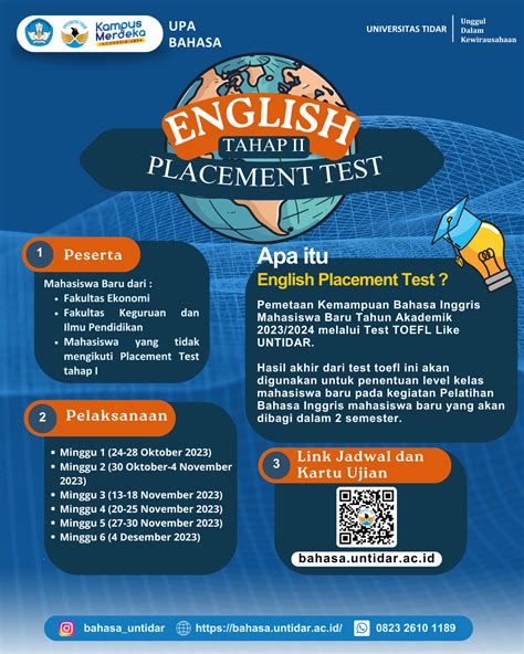 Pengumuman Jadwal Kartu Ujian English Placement Test Tahap Ii Upa