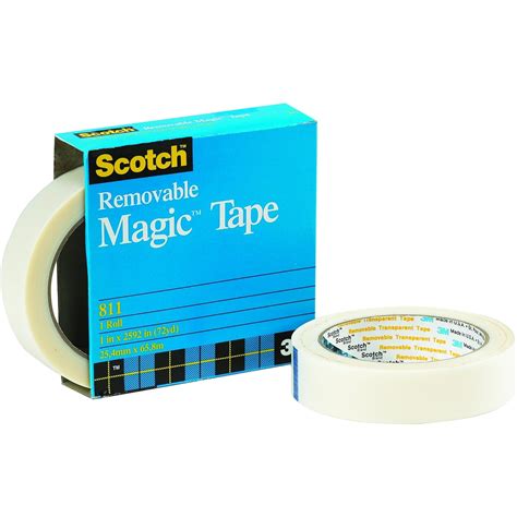 Amazon 3M Scotch 811 Removable Magic Tape 2 Mil 1 X 72 Yds