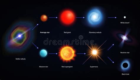 Life Cycle Star Infographics Stock Vector Illustration Of Globe