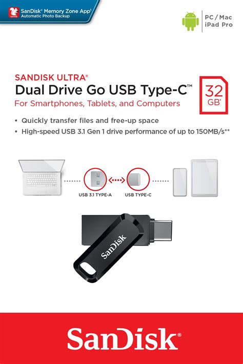 Usb Otg Type C 32gb Sandisk Ultra Dual Drive Go Sdddc3 032g G46 Tuanphongvn