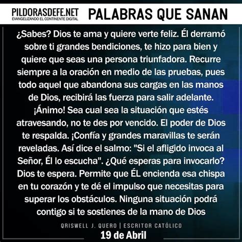 PALABRAS QUE SANAN Confía y grandes maravillas te serán reveladas