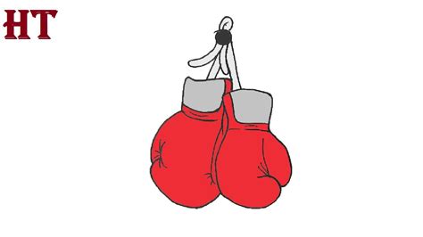 How To Draw Boxing Gloves Easy For Beginners Youtube