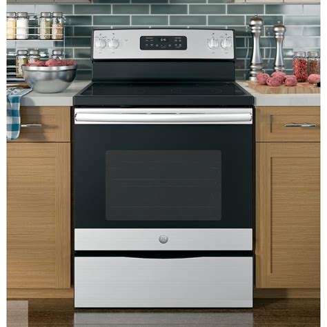 Ge In Element Free Standing Electric Range In Stainless Steel