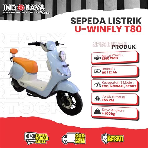 Jual U Winfly T Sepeda Motor Listrik E Motor Electric Uwinfly