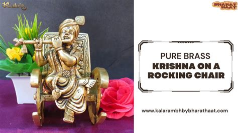 Lord Krishna Idol On A Rocking Chair Brass Krishna Idol Krishna