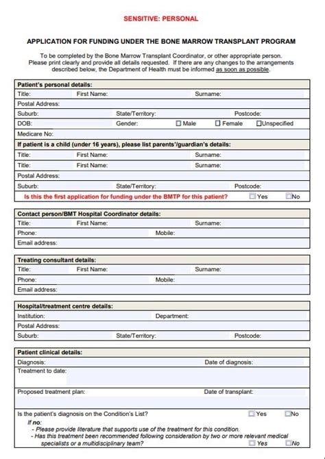 Bone Marrow Transplant Program Bmtp Application For Funding Australian Government Department