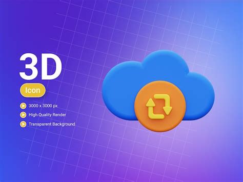 Icono De Copia De Seguridad En La Nube 3d Archivo PSD Premium