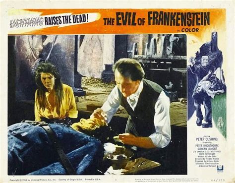 Lobby Card For The Hammer Horror Film The Evil Of Frankenstein 1964 Directed By Freddie