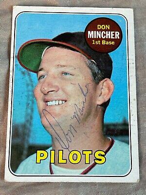 Topps Baseball Don Mincher Autographed Signed Card Seattle