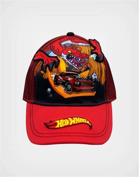 Gorra Negra Rojo Hot Wheels Dragón Explosivo Mikidis