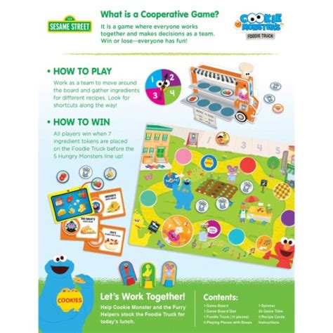 Sesame Street Cookie Monster's Foodie Truck Cooperative Game, 1 unit ...