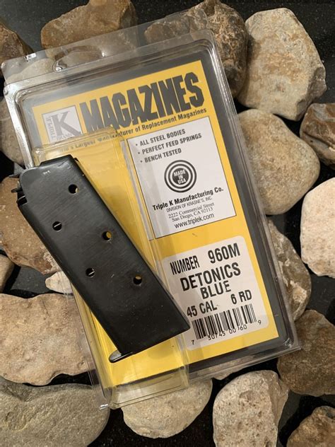 2 Pack Detonics Combat Master 45 Acp Magazine 6rd Detonic 45acp