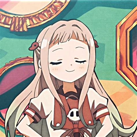 an anime girl with long white hair sitting in front of a mirror