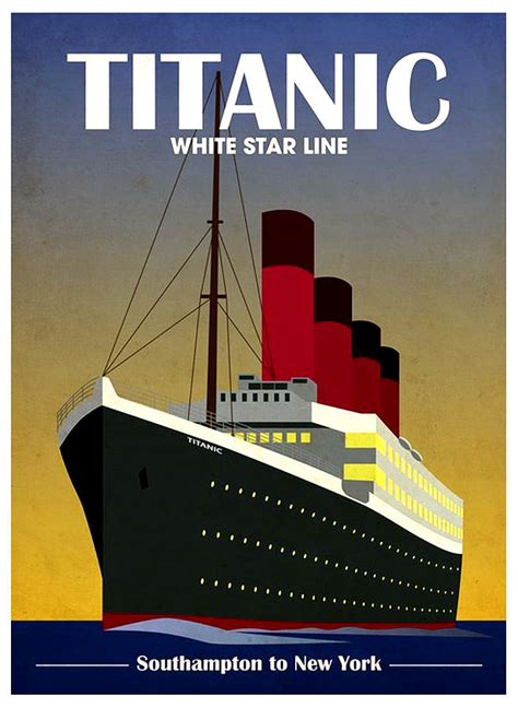 Titanic White Star Line Poster Mixed Media by Gary Perron - Pixels