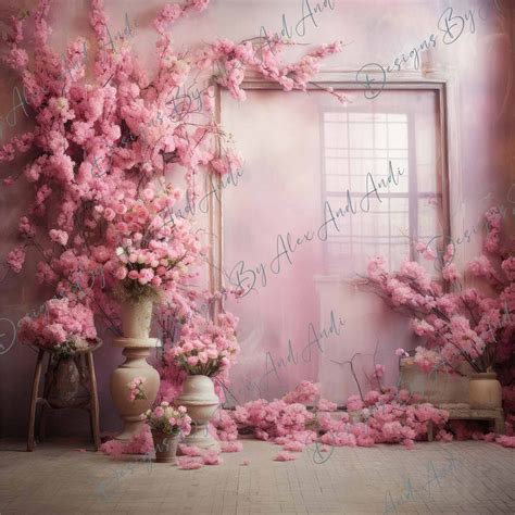 Pink Photo Prop Digital Backdrop Overlay Wedding Sweet 16 Background