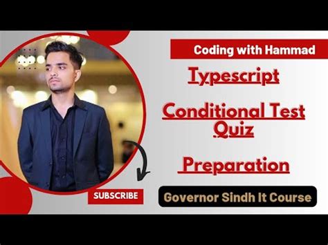 Conditional Test In Typescript Quiz Preparation Part 1 Governor Sindh