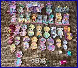 Huge Vintage Lot Of Bluebird Polly Pocket Houses Compacts