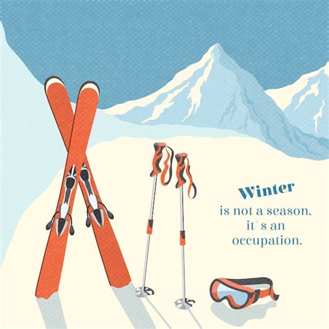 Vintage Winter Skis Poster