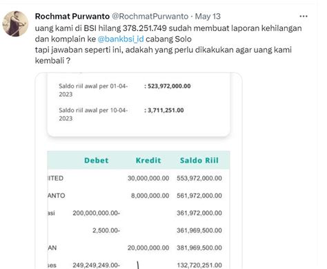 Viral Nasabah Bsi Kehilangan Uang Rp Juta Bsi Beri Tanggapan