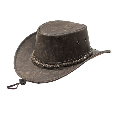 Wombat Leather Hats Premium Leather Hats Leather Hat Brown