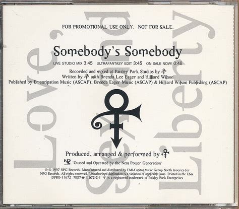 Prince Somebodys Somebody Remixes Rare Promo Radio Only Cd Single