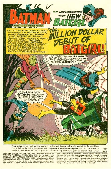 Detective Comics 359 1st Batgirl Pencil Ink