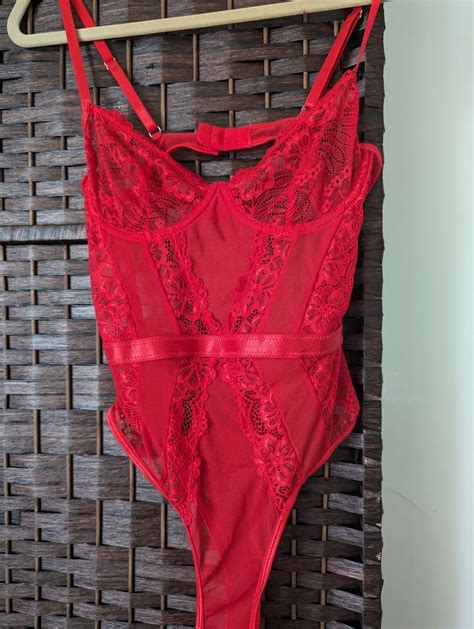 Clothing Nikki Dial S Red One Piece Lingerie Personal Wear Sweeky