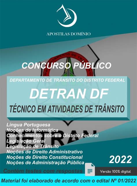 Apostila DETRAN DF 2022 Técnico em Atividades de Trânsito APOSTILAS