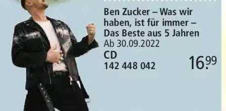 Ben Zucker Was Wir Haben Ist F R Immer Das Beste Aus Jahren Cd