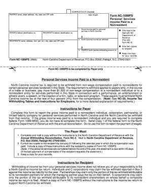 Nc Dor Nc Ps Fill Out Tax Template Online