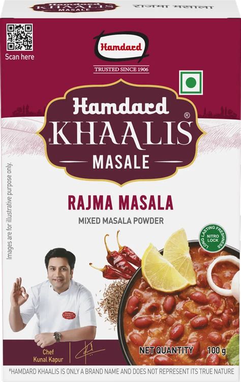 Hamdard Khaalis Rajma Masala Mix Powder Packaging Size 100 Gm At Best