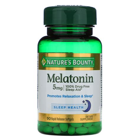 Natures Bounty Melatonin 5 Mg 90 Rapid Release Softgels