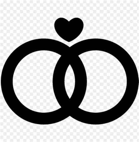 Marriage Rings Couple With A Heart Vector Wedding Rings Icon Png