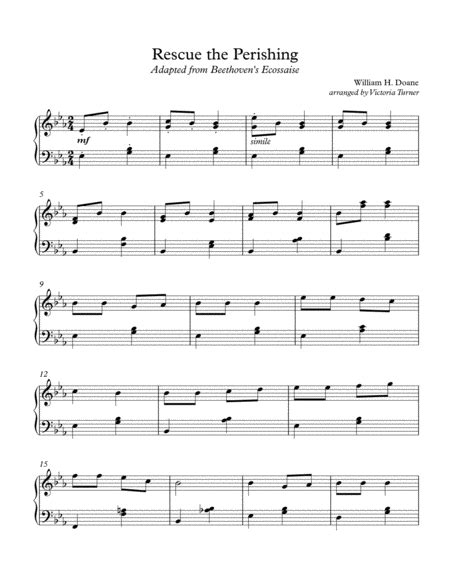 Rescue The Perishing Adapted From Beethoven S Ecossaise Arr