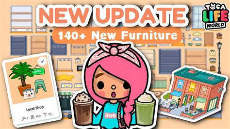 New Update Local Shop Furniture Pack 😍☕️💖 Out Now Toca Life World