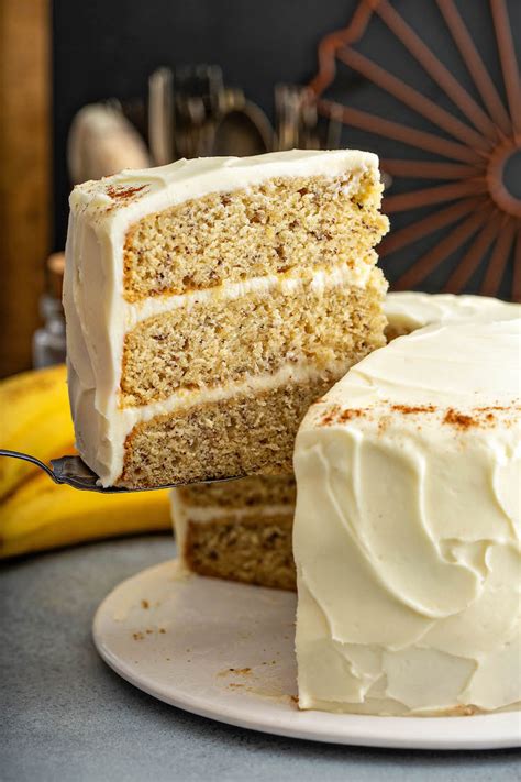 Easy Banana Cake With Cinnamon Frosting The Novice Chef