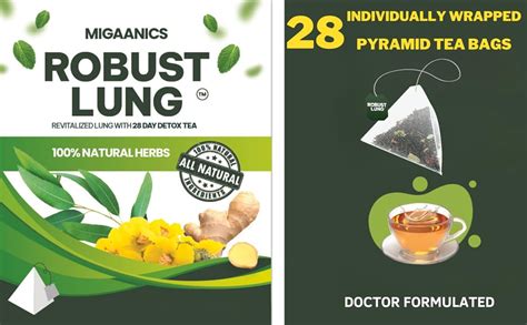 Robust Lung Detox Tea With Premium Herbs Mullein Thyme