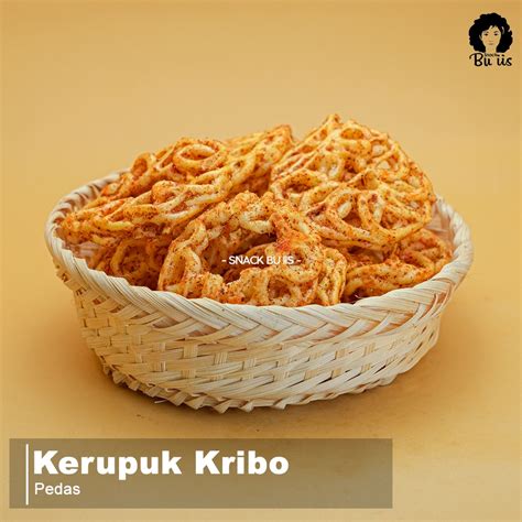 Jual 250gram Kerupuk Kembang Kribo Pedasoriginal Snack Bu Iis Cemilan