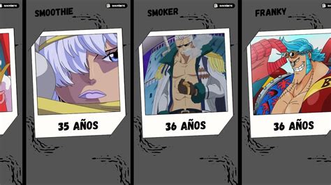 Edades De Los Personajes De One Piece Entre Y A Os Youtube