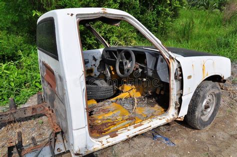 Rusty abandoned cars stock image. Image of dirty, automobile - 98558111