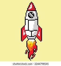 Vector Illustration Spaceship Pixel Art Stock Vector (Royalty Free) 2244798545 | Shutterstock