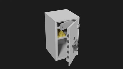 Lowpoly Safe D Model Turbosquid