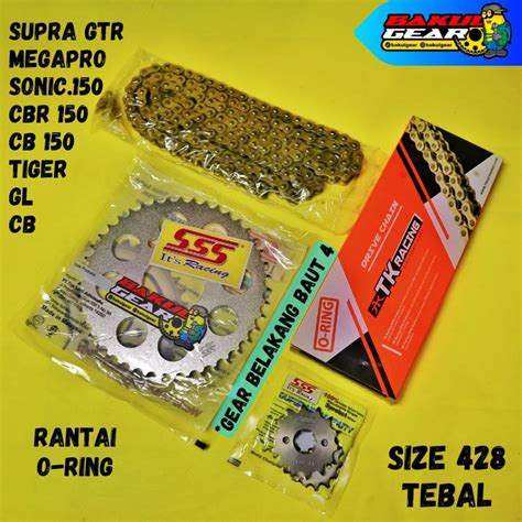 Jual Gear Set Sss Cb Cbr Tiger Megapro Verza Sonic Supra