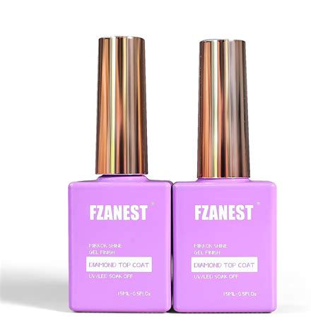 Amazon Fzanest Gel Nail Polish Diamond Top Coat Ml No Wipe