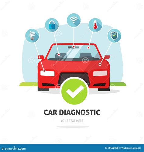 Car Diagnostic Service Design Logo Vector Garage Digital System