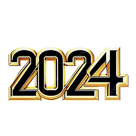 Selamat Tahun Baru 2024 Angka Emas 3d Dengan Vektor Teks Mewah Selamat Tahun Baru 2024 Emas