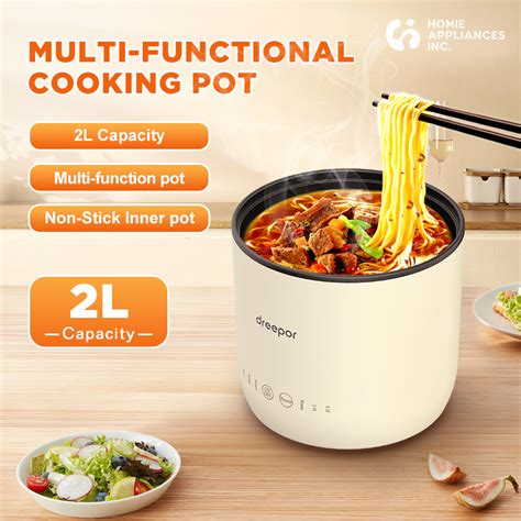 Dreepor Mini Rice Cooker Small Multi Cooker Hot Pot Non Stick Pan