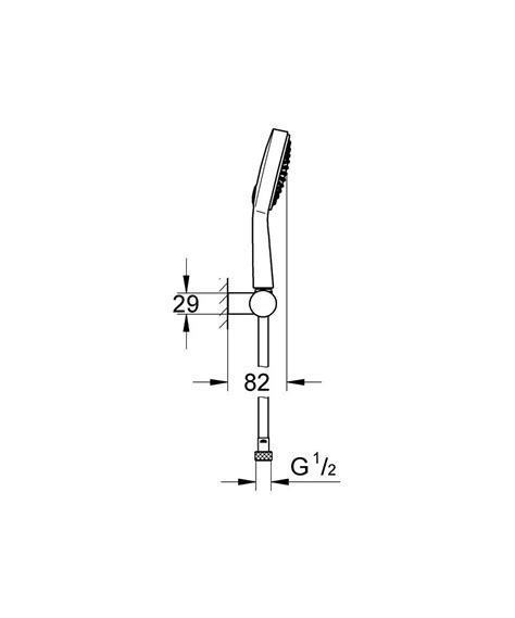 Power Soul Cosmopolitan 115 Wall Holder Set 2 Sprays GROHE